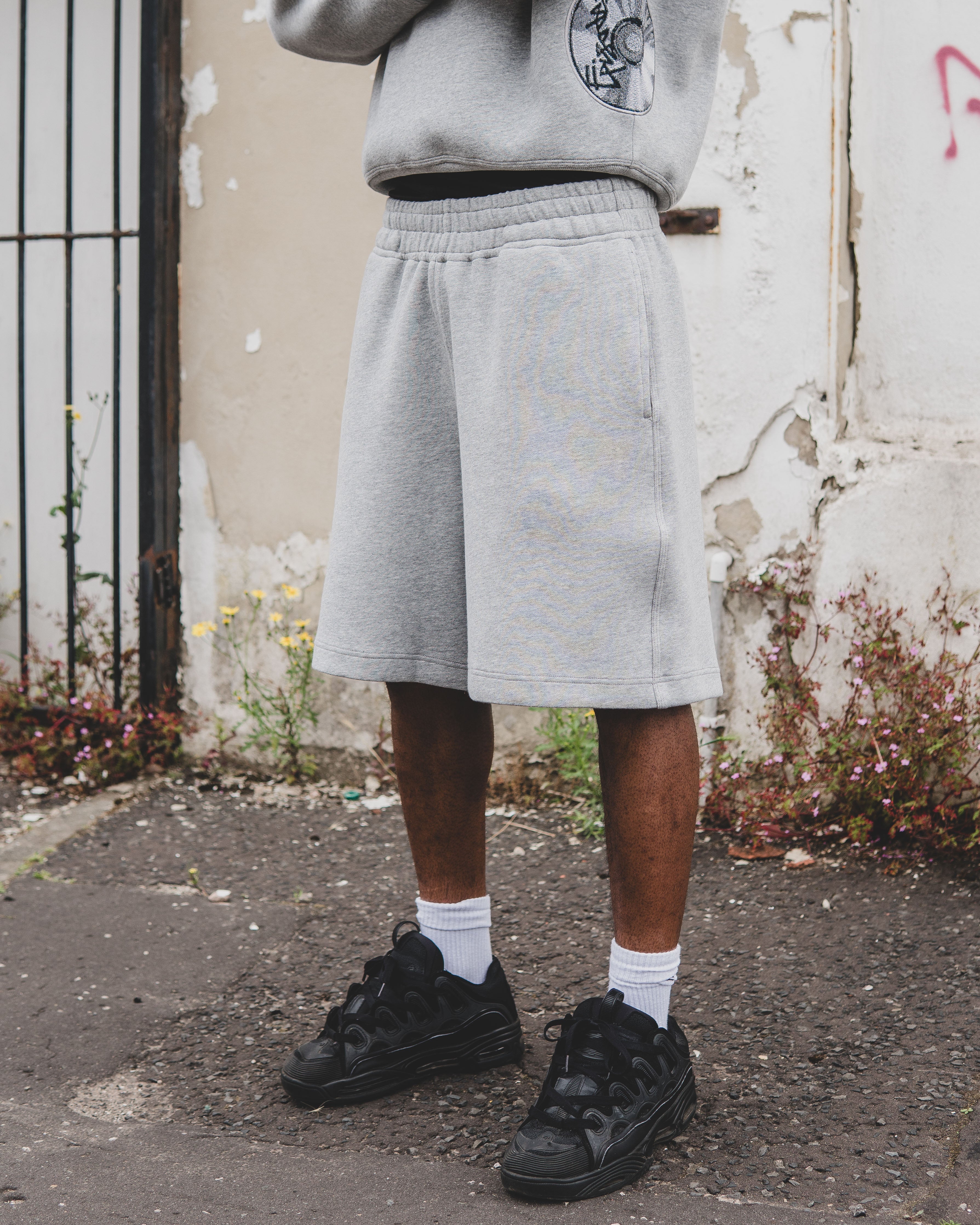 Disc Baggy Shorts Grey [630GSM]
