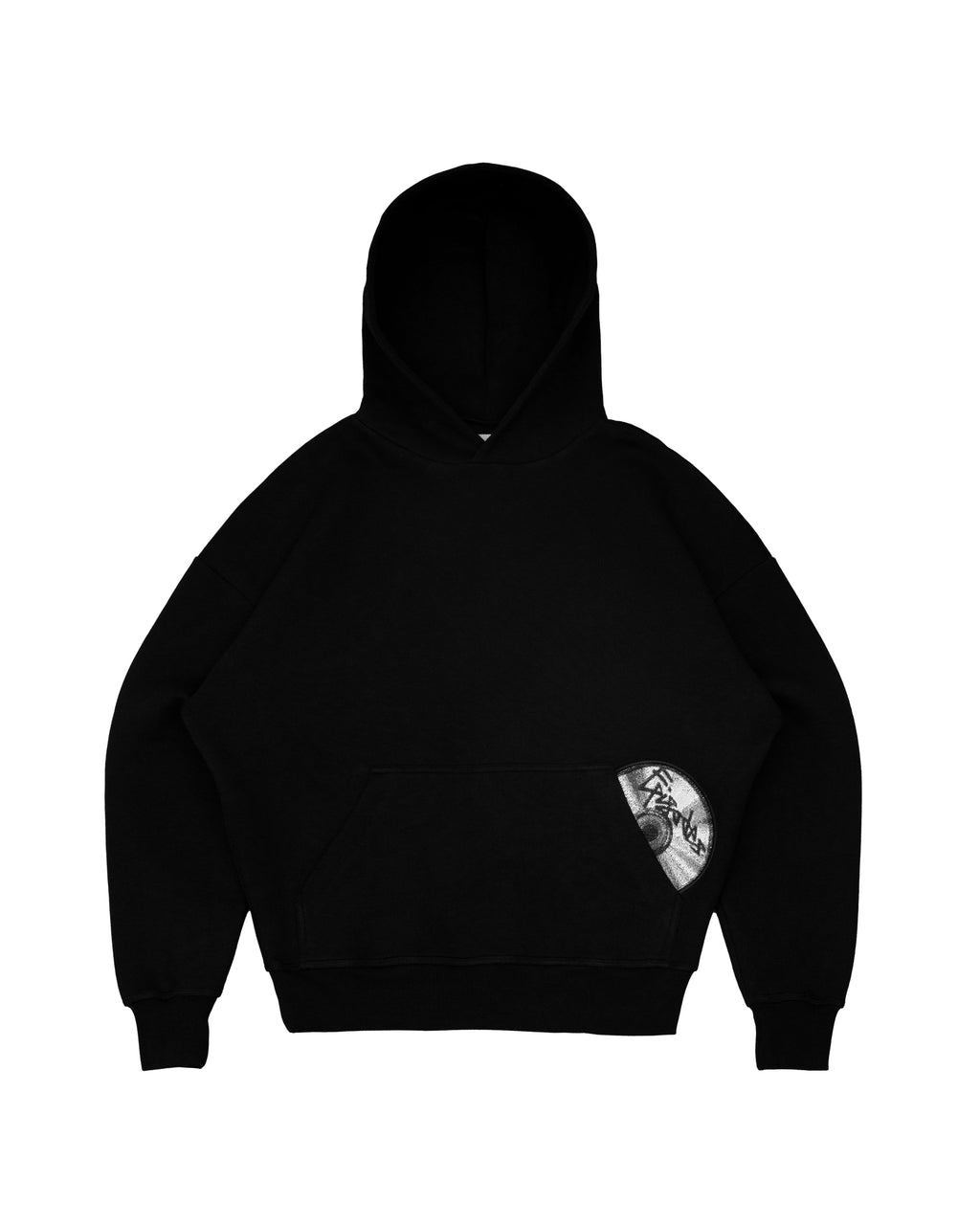 Disc Hoodie Black [630GSM]