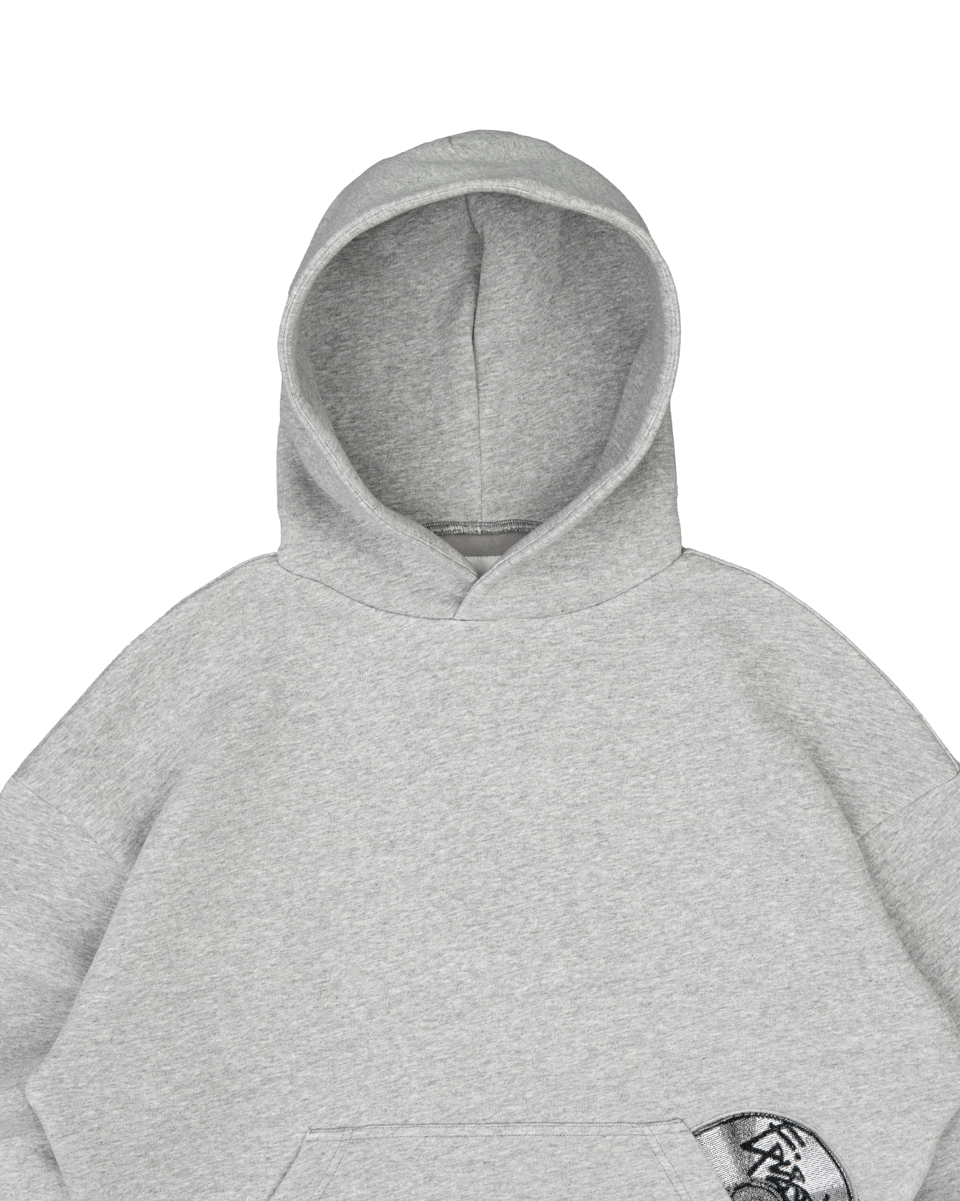 Disc Hoodie Grey [630GSM]