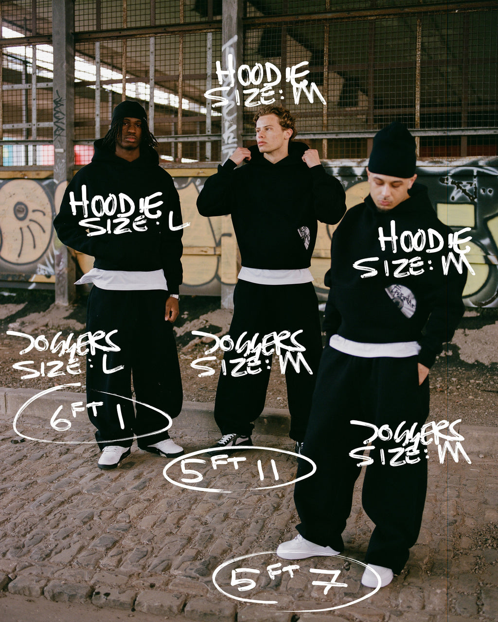 Disc Hoodie Black [630GSM]